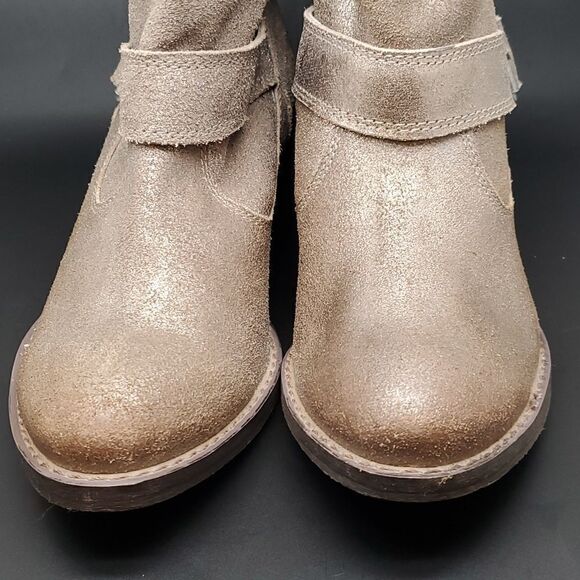 NAUGHTY Monkey | Pascal Fine Metallic Combat Moto Boots Size 6 - Picture 5 of 11